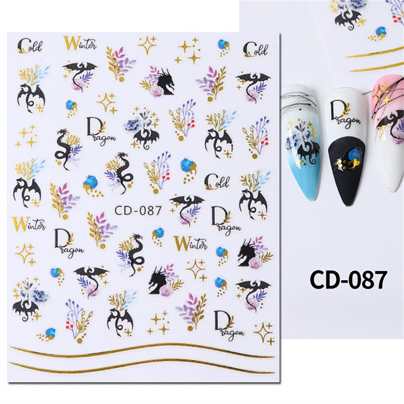 New Year Dragon Nail Stickers